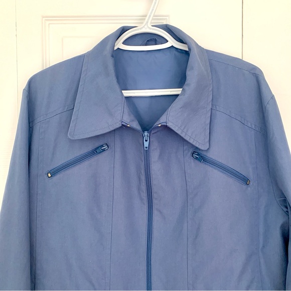LONDON FOG Vintage Men’s Slate Blue Water Repellent Jacket - Picture 3 of 6